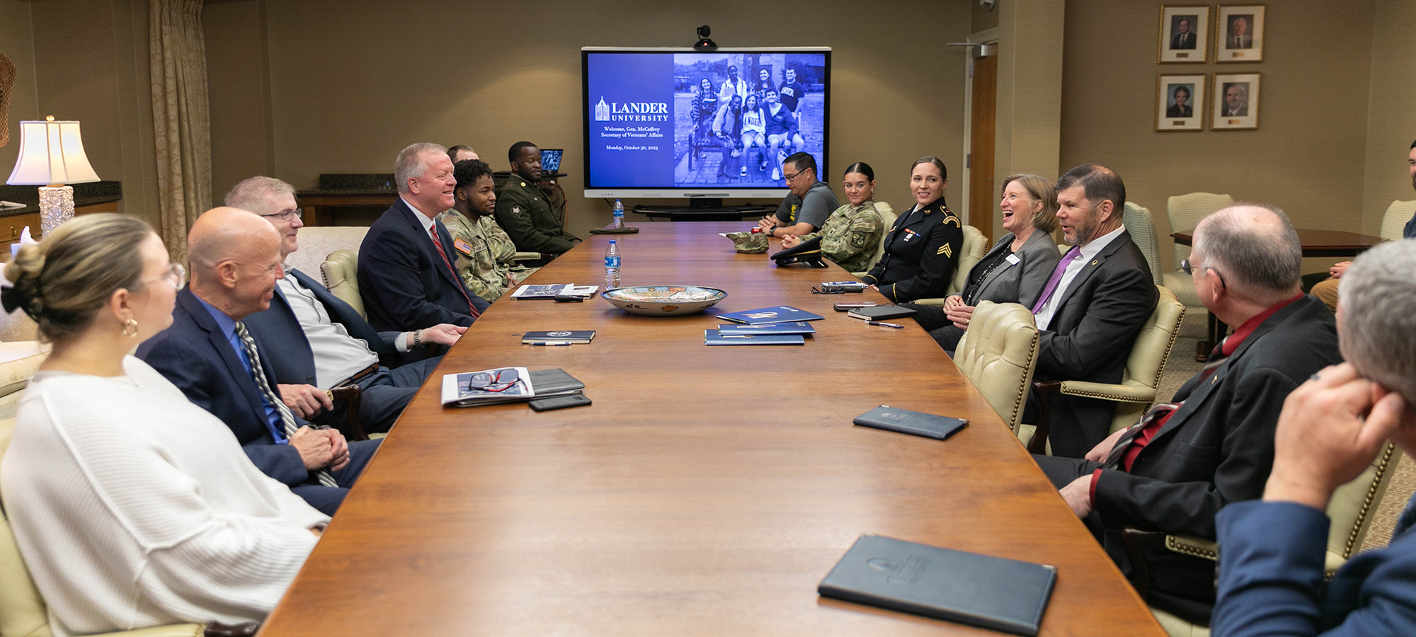 leadership meeting with students