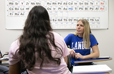 students in chemistry class