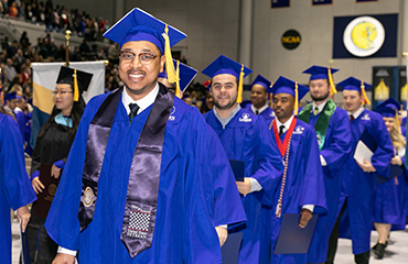 students at commencement