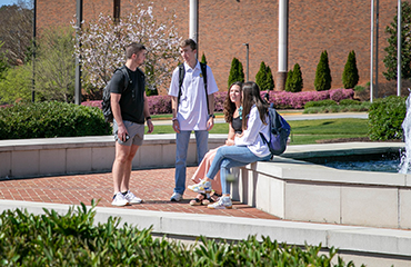 students at fountain