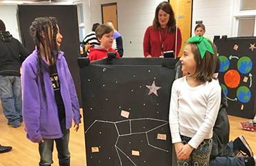 lakeview studens with space museum