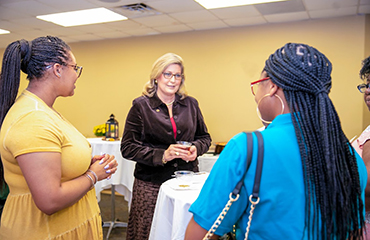 Lisa C. McWherter with students 