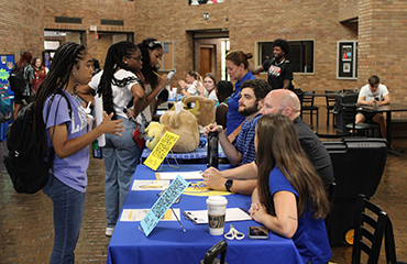 students at job fair