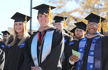 students at commencement