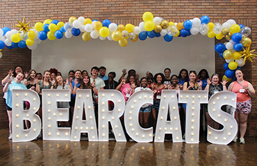 students at orientation
