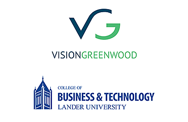VisionGreenwood and College of Business logos
