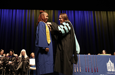 Quadaija Langley receives her pin