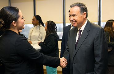 John Kittredge with student