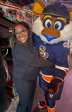 sport management student Sianna Amos