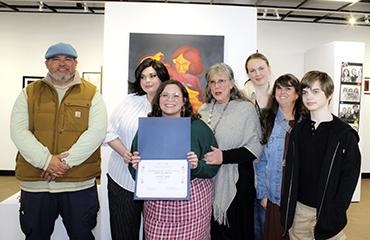winners in student juried art exhibit