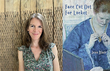 Jenn Blair with her book