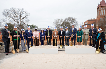 Lander officials at groundbreaking
